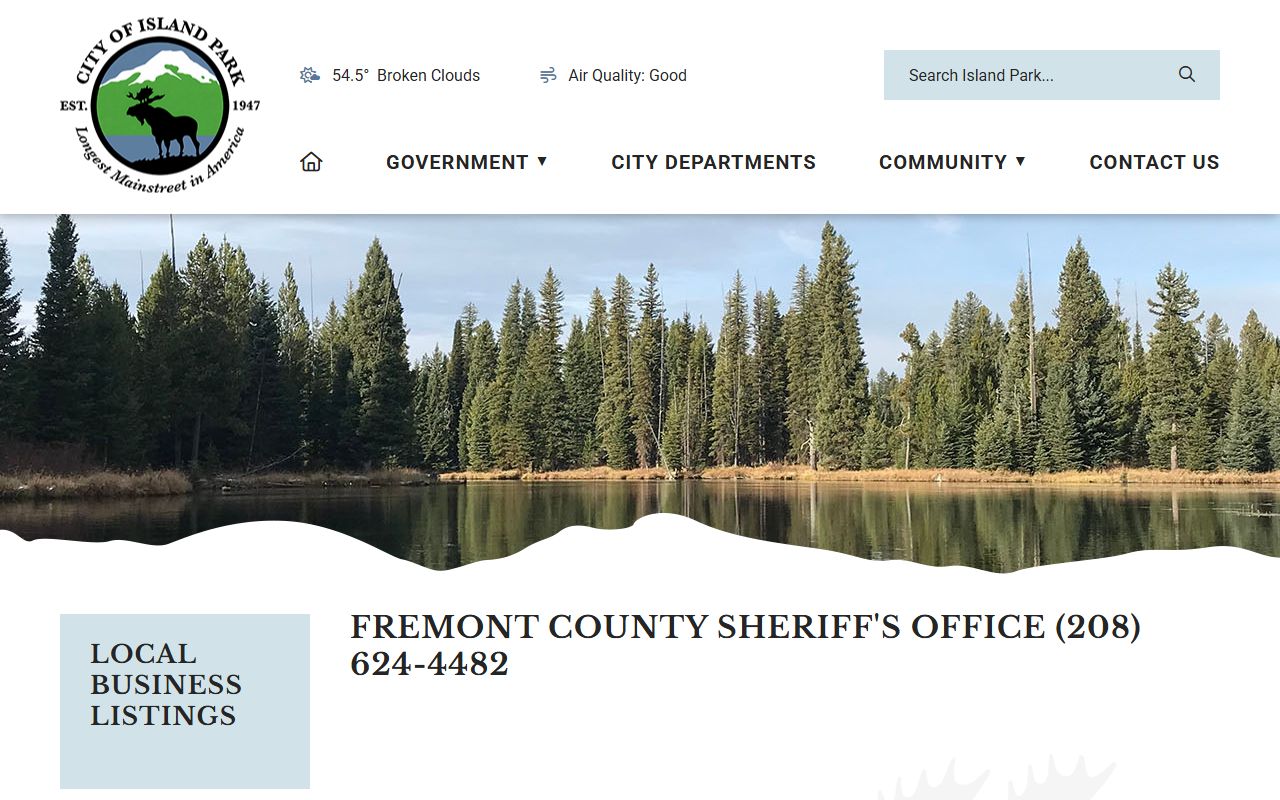 Fremont County arrest records Island Park sheriff referral
