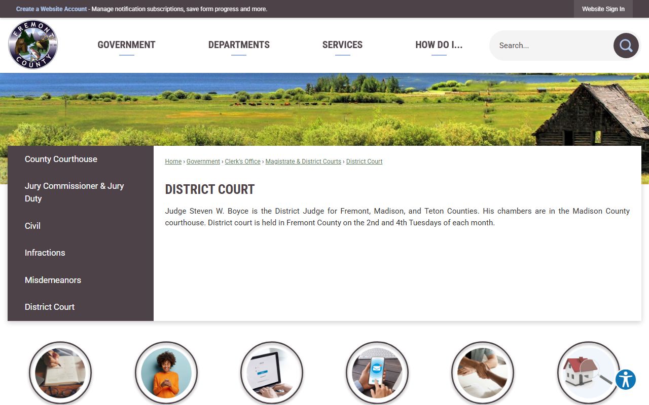 Fremont County court dockets District Court schedule source