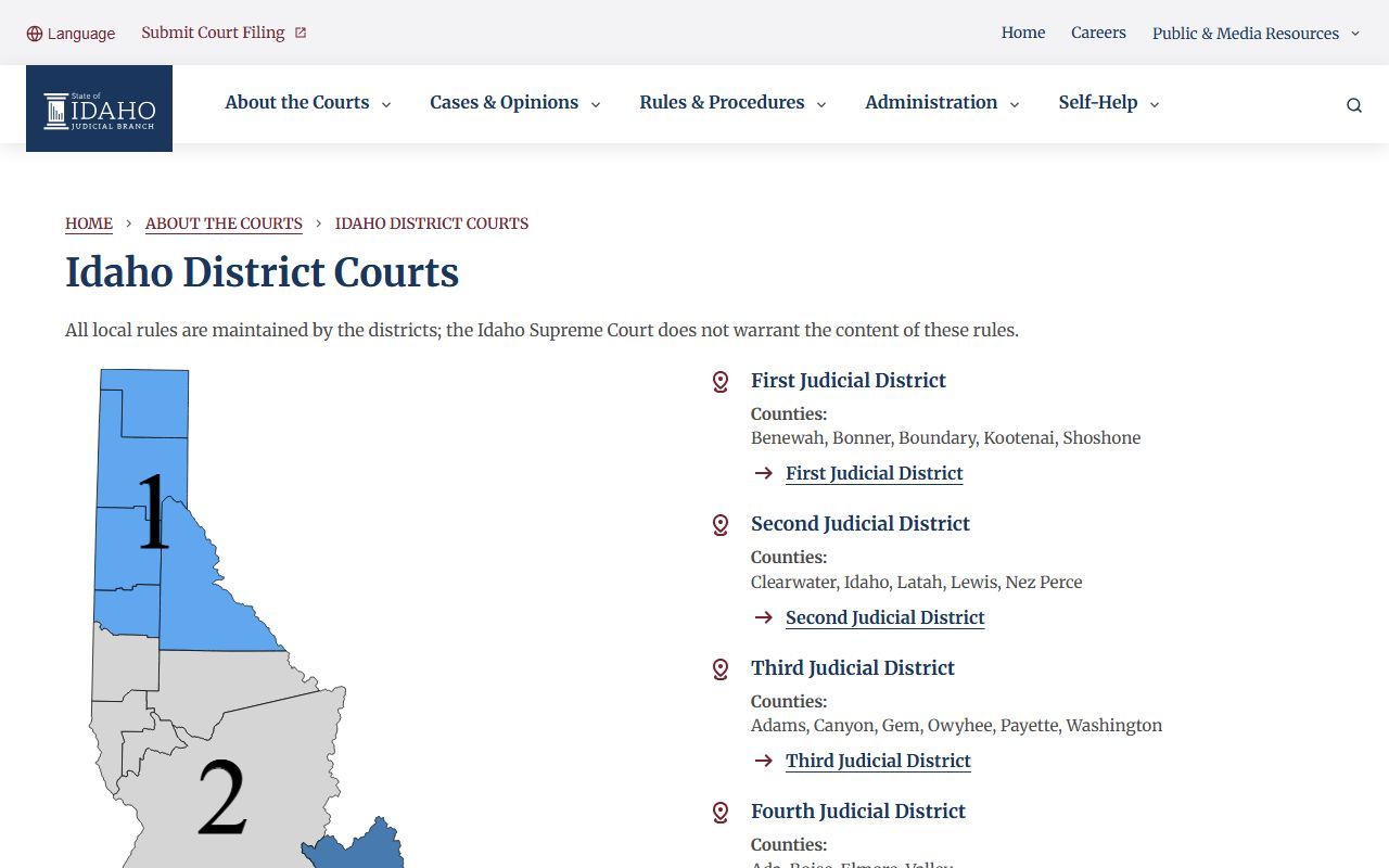 Fremont County court dockets Seventh Judicial District source