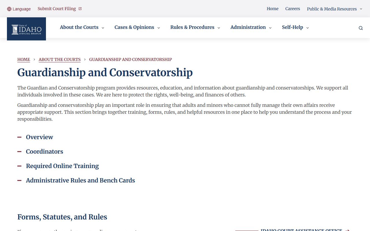 Fremont County probate records guardianship conservatorship training