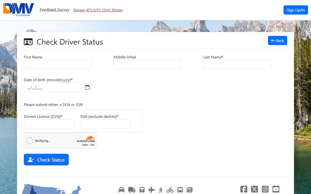 Fremont County traffic court records Idaho driver status check